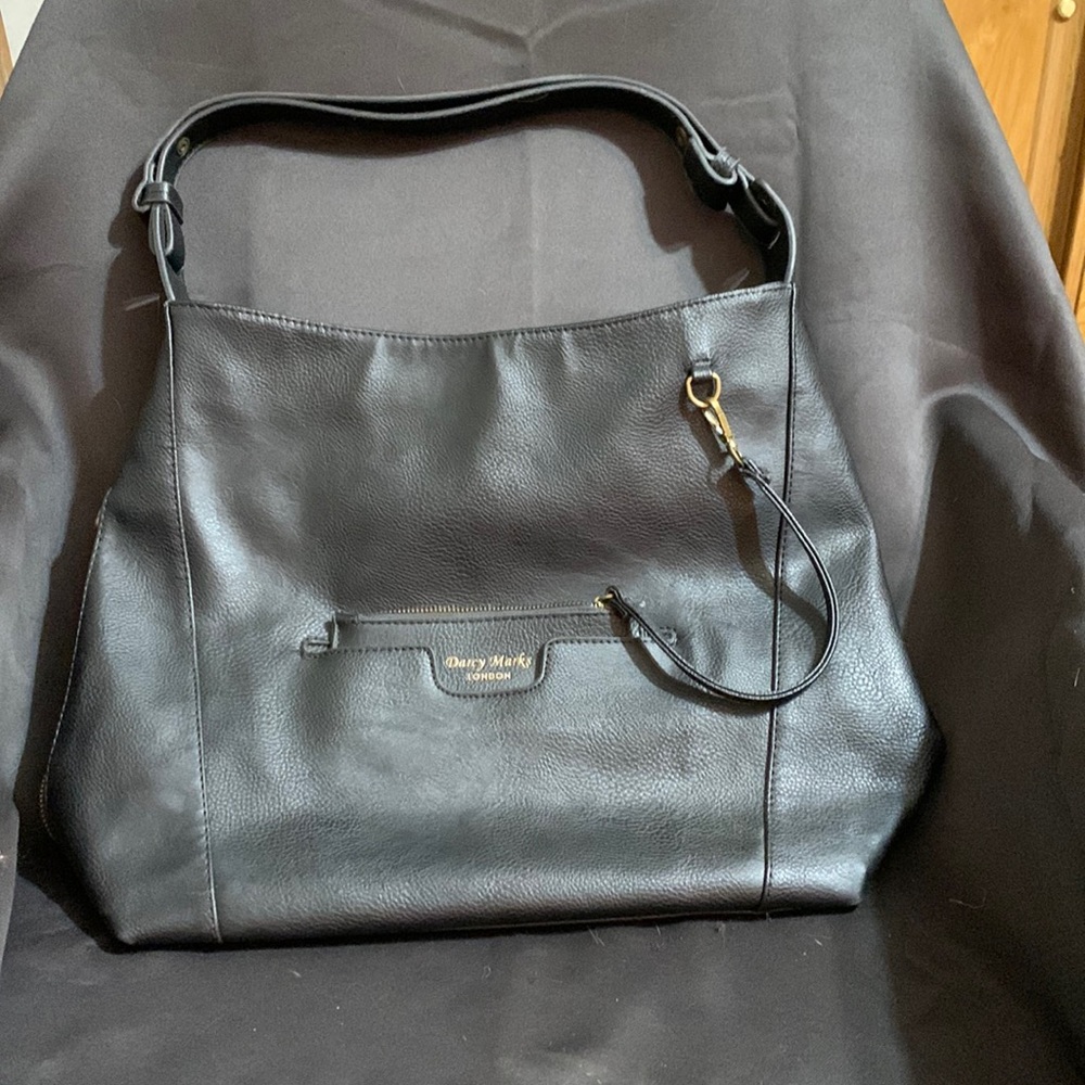 Darcy Marks black leather designer purse